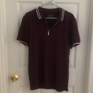 Primark Men's Burgundy Polo Shirt